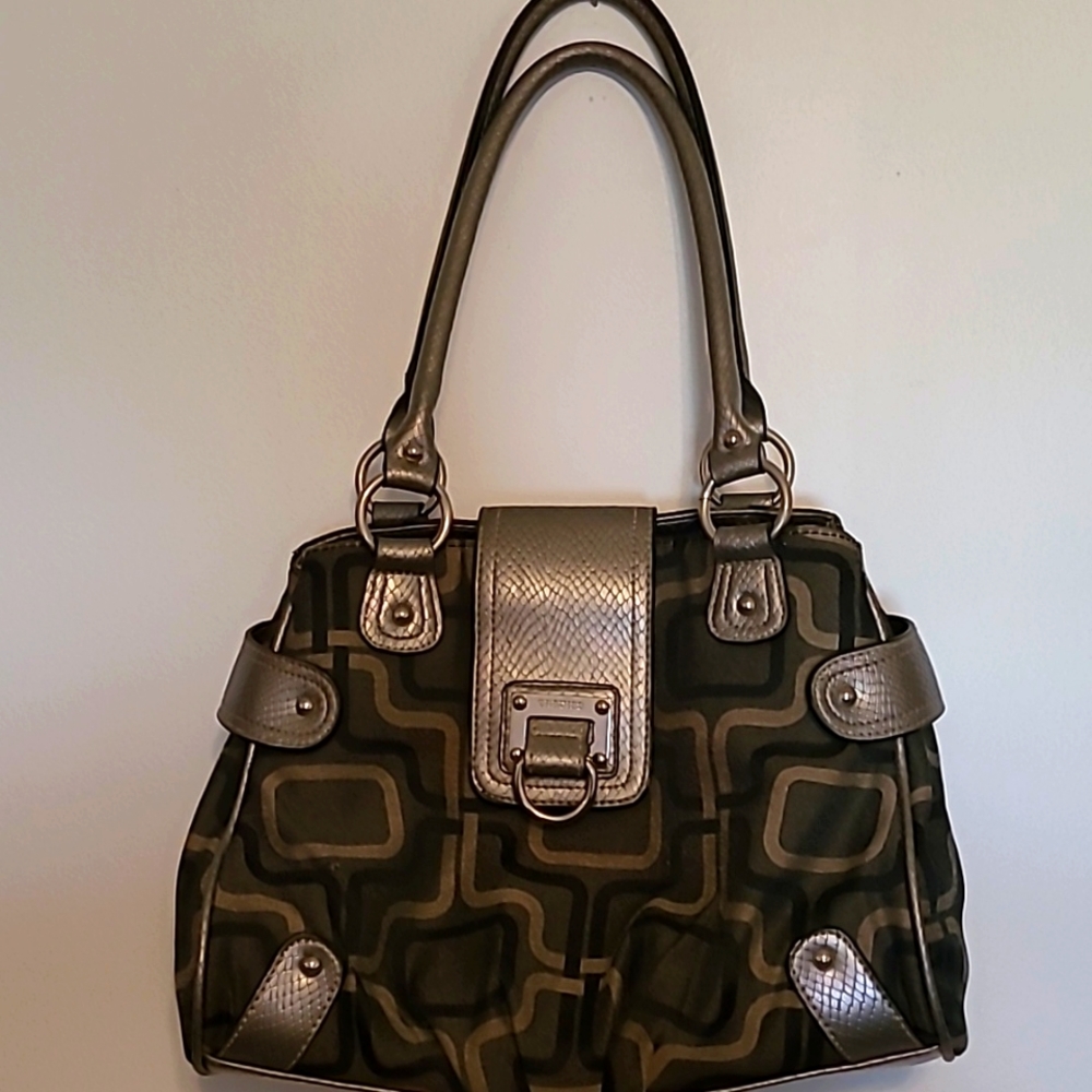 Treviso brown & gold handbag
